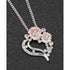 Gerbera Daisy Silver Plated Heart Necklace