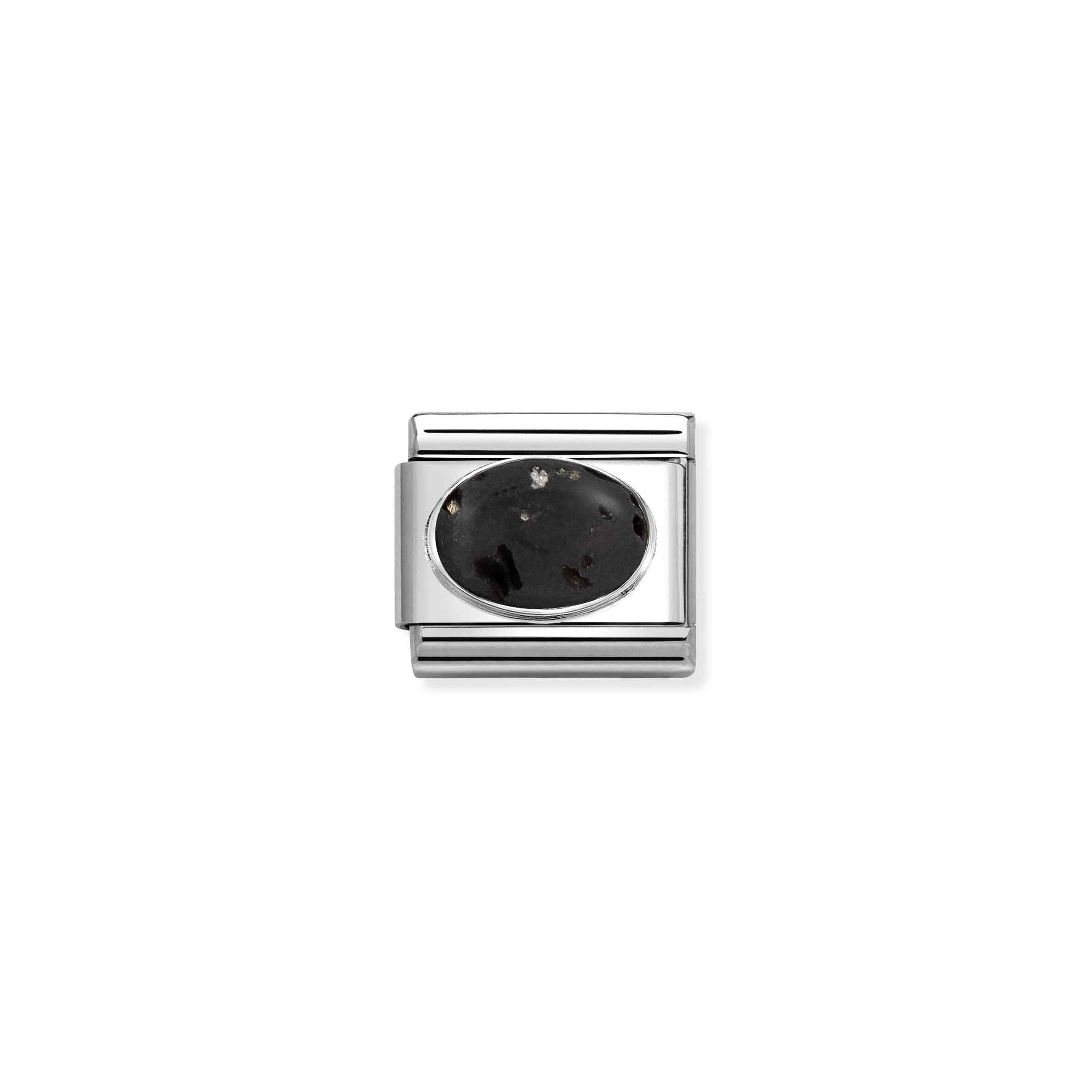 Nomination Silver Lava Stone Matt Charm