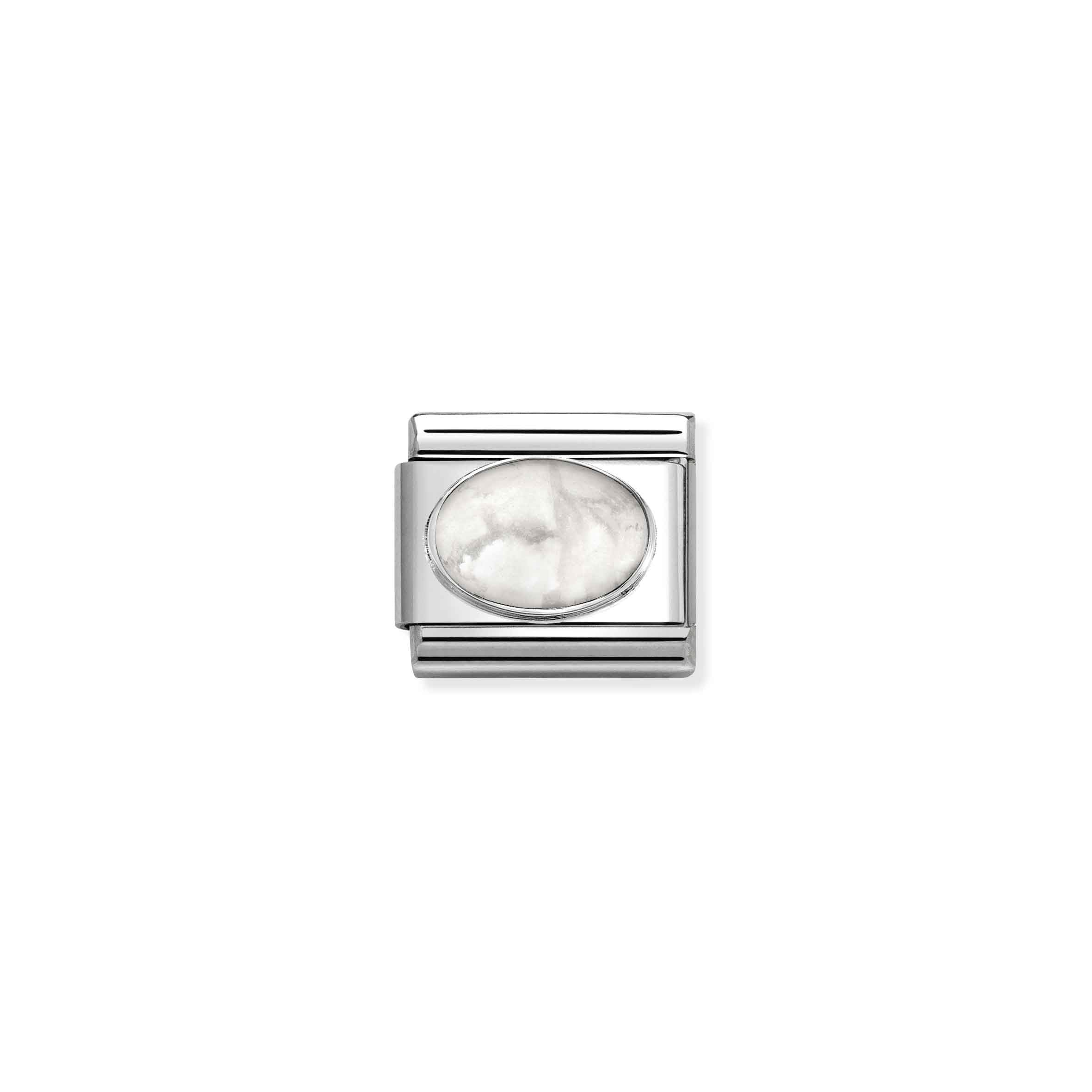 Nomination White Howlite Matt Charm