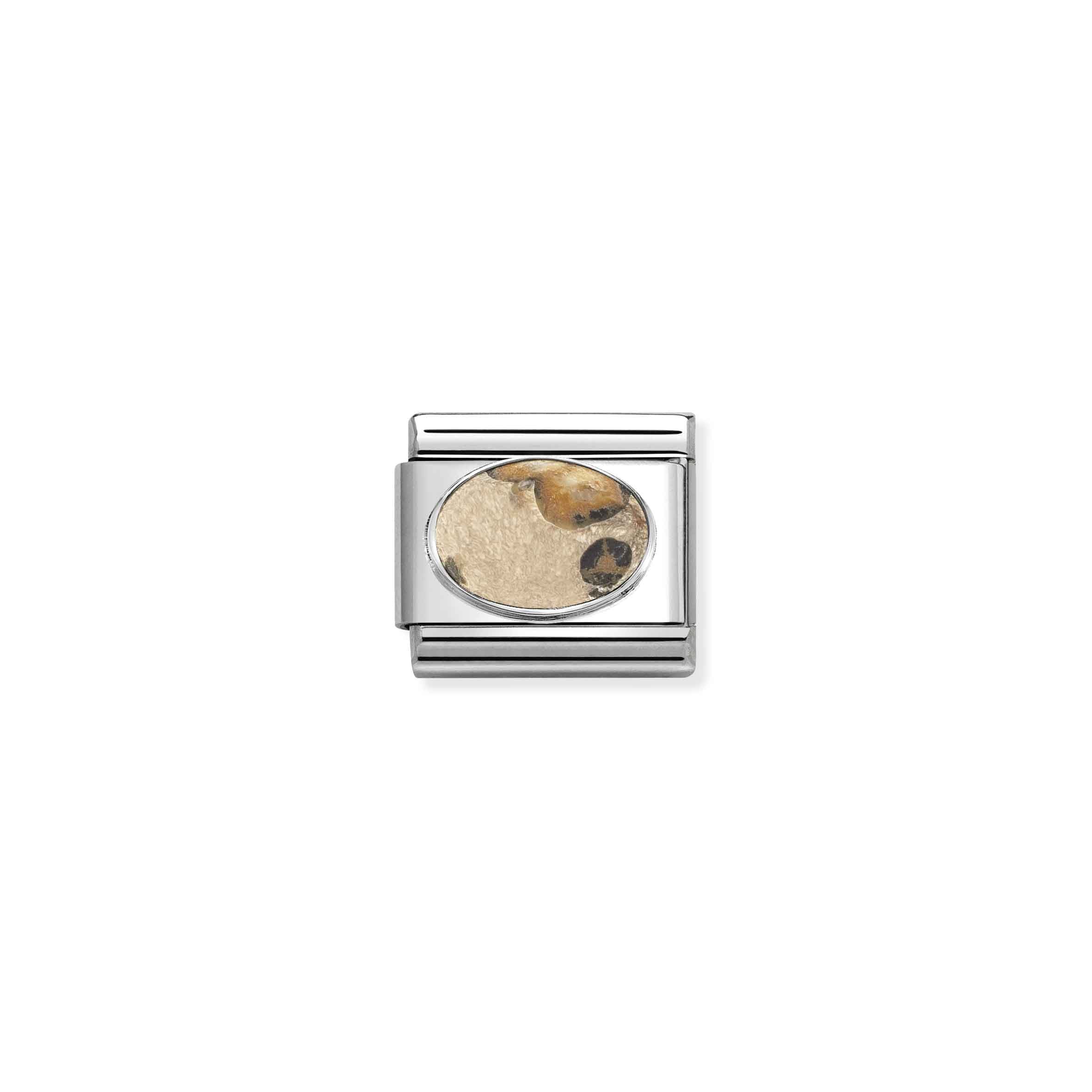 Nomination Silver Leopard Skin Jasper Matt Charm