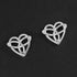 Celtic Looped Heart Silver Plated Studs