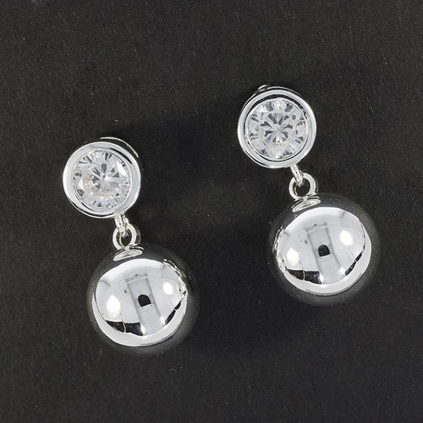 Bubbles Contempary Dangly Silver Plated Earrings