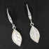 Back To Nature Mother Of Pearl Silver Plated Leaf Earrings