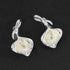 Calla Lily Looped Silver Plated Stud Earrings