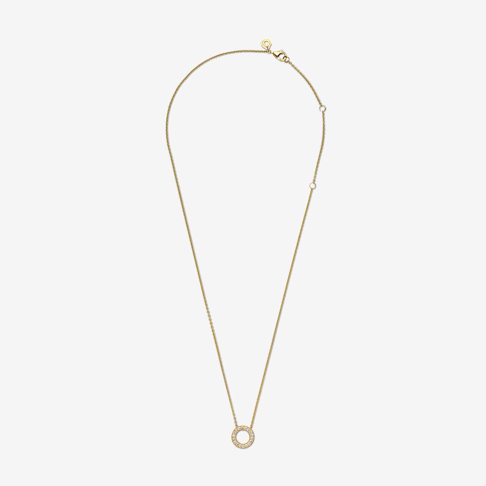 Pandora Shine Logo Pavé Circle Collier Necklace