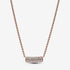 Pandora Timeless Pavé Double-row Bar Rose Gold Collier Necklace