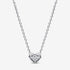 Pandora Radiant Heart & Floating Stone Pendant Collier Necklace