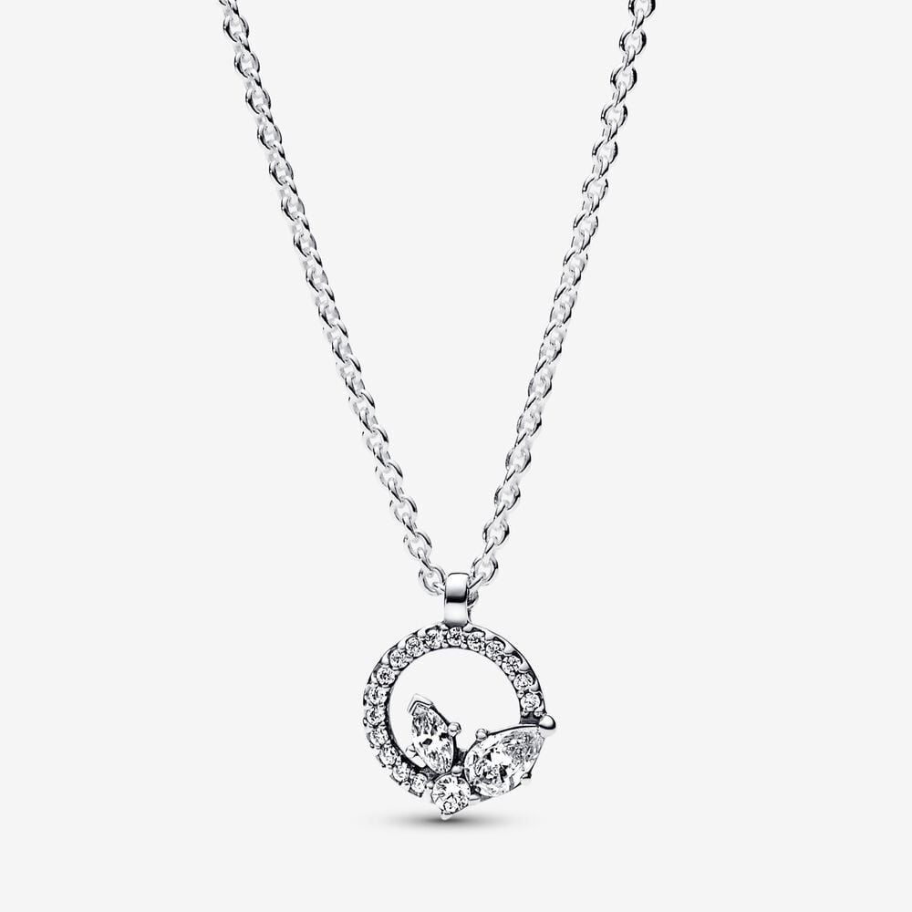 Pandora Sparkling Herbarium Circle & Cluster Pendant Necklace