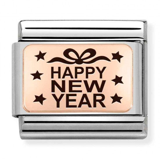 Nomination Rose Gold Happy New Year Charm