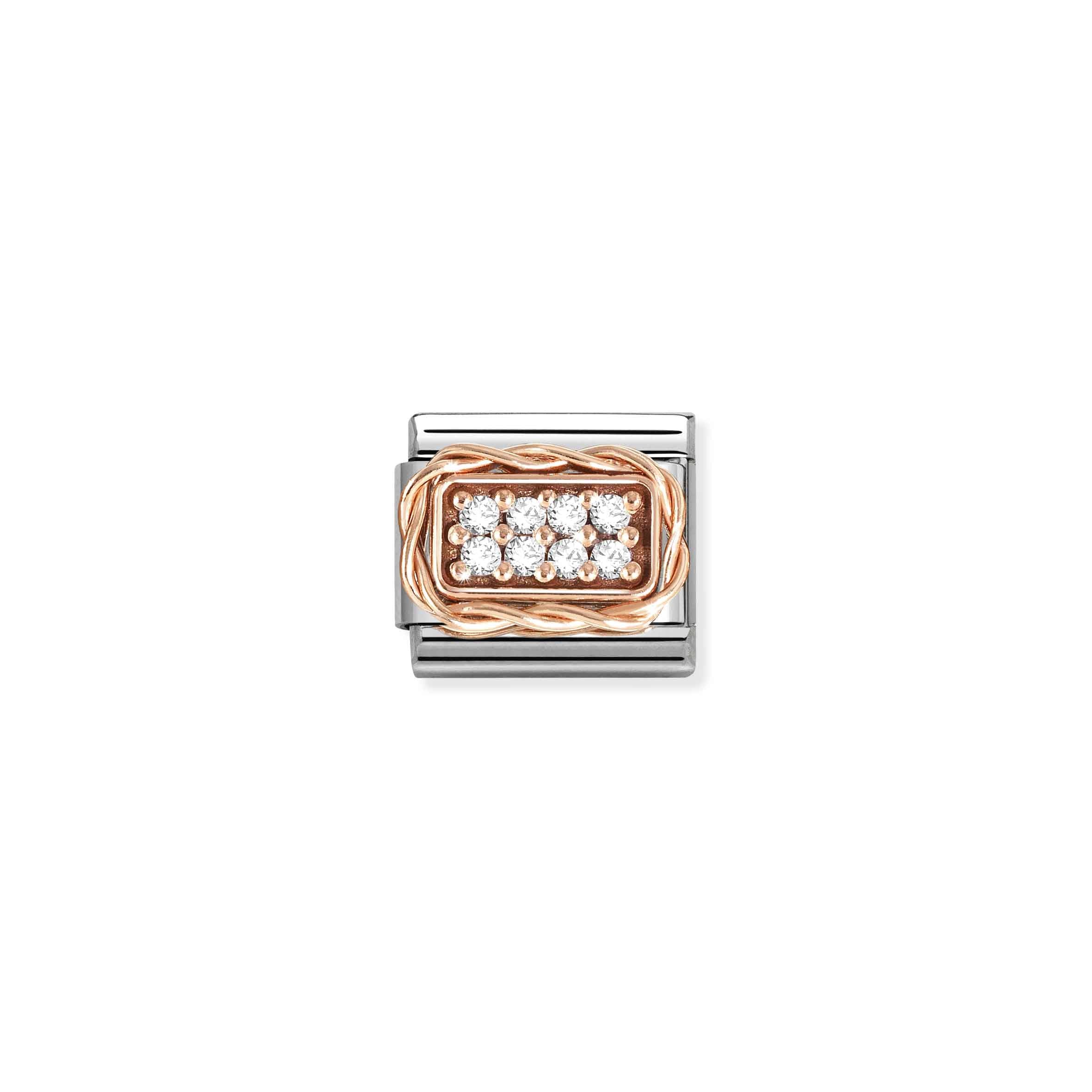 Nomination Rose Gold White Pave Charm