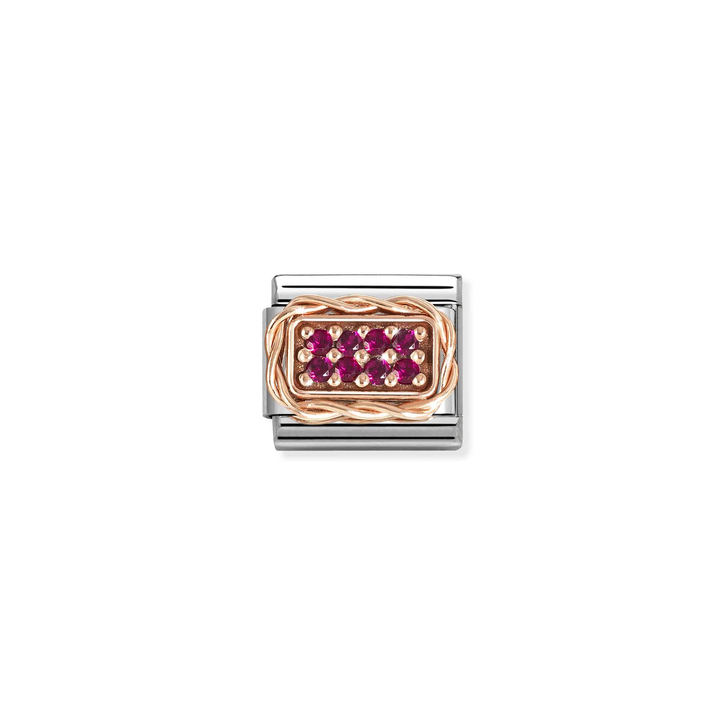 Nomination Rose Gold Red Pave Charm