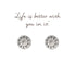 Mantra Sunflower Earrings | Sterling Silver