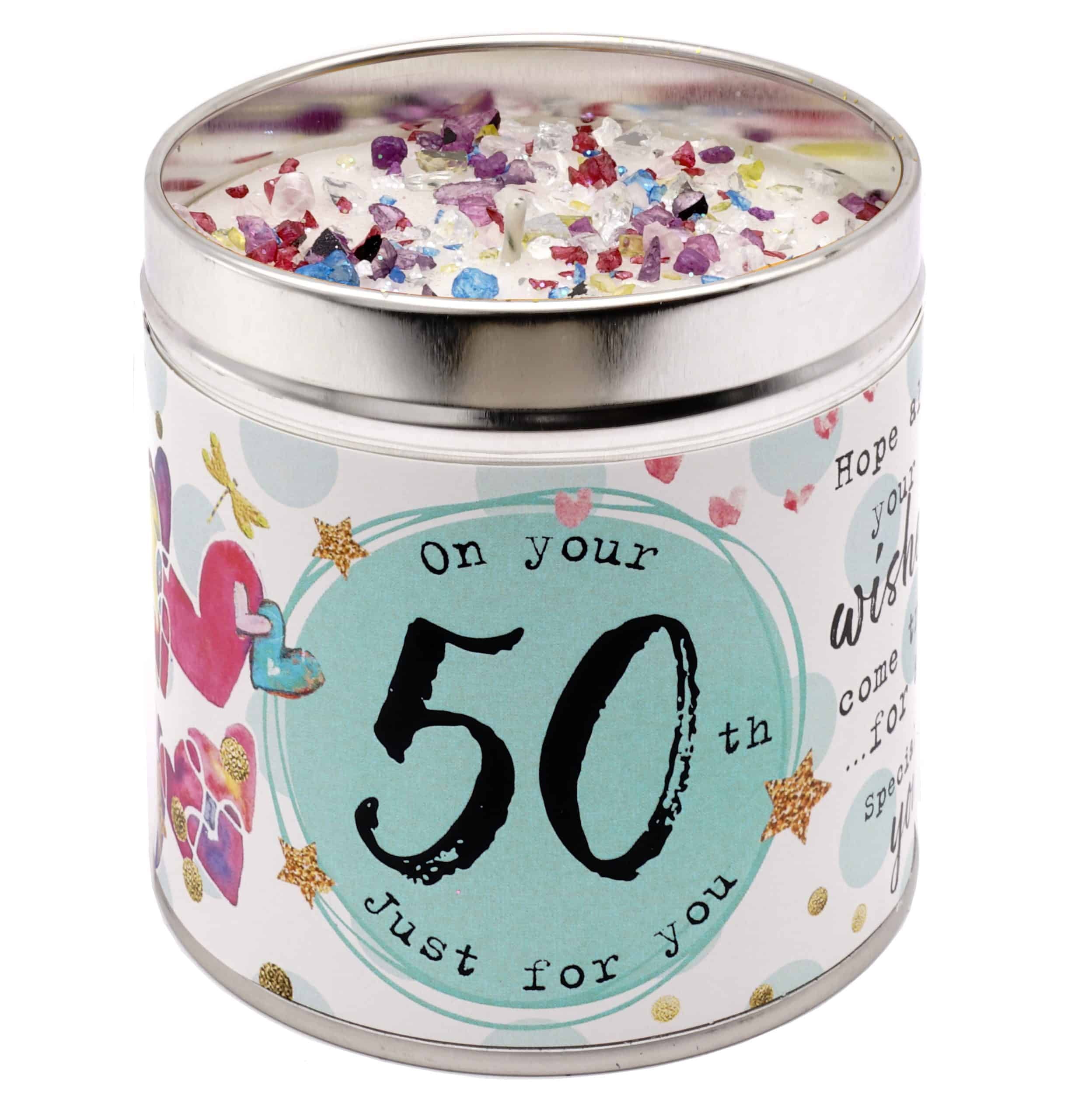 Just Because 50th Candle Tin