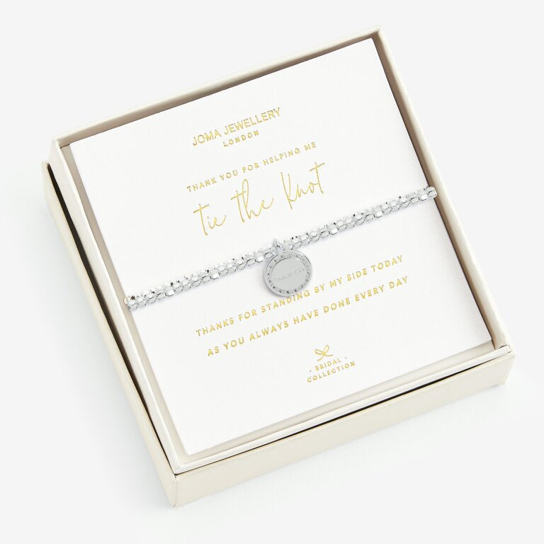 Joma Boxed Bridal Thank You For Helping Me Tie The Knot Bracelet