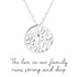 Mantra Family Tree Necklace | Sterling Silver