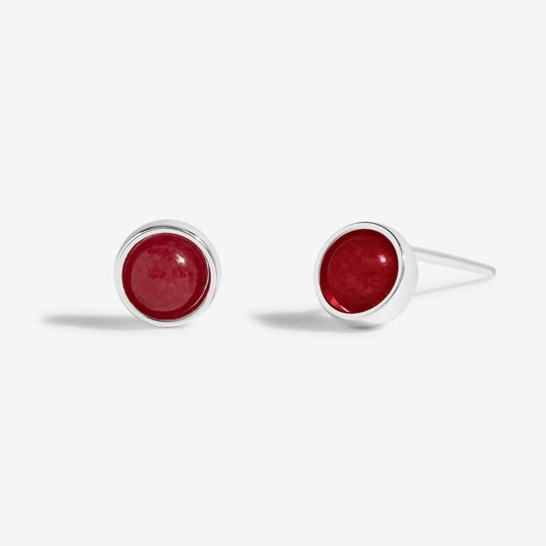 Joma January Garnet Birthstone Boxed Earrings