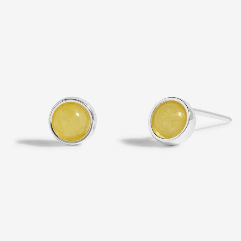 Joma November Yellow Quartz Birthstone Boxed Earrings