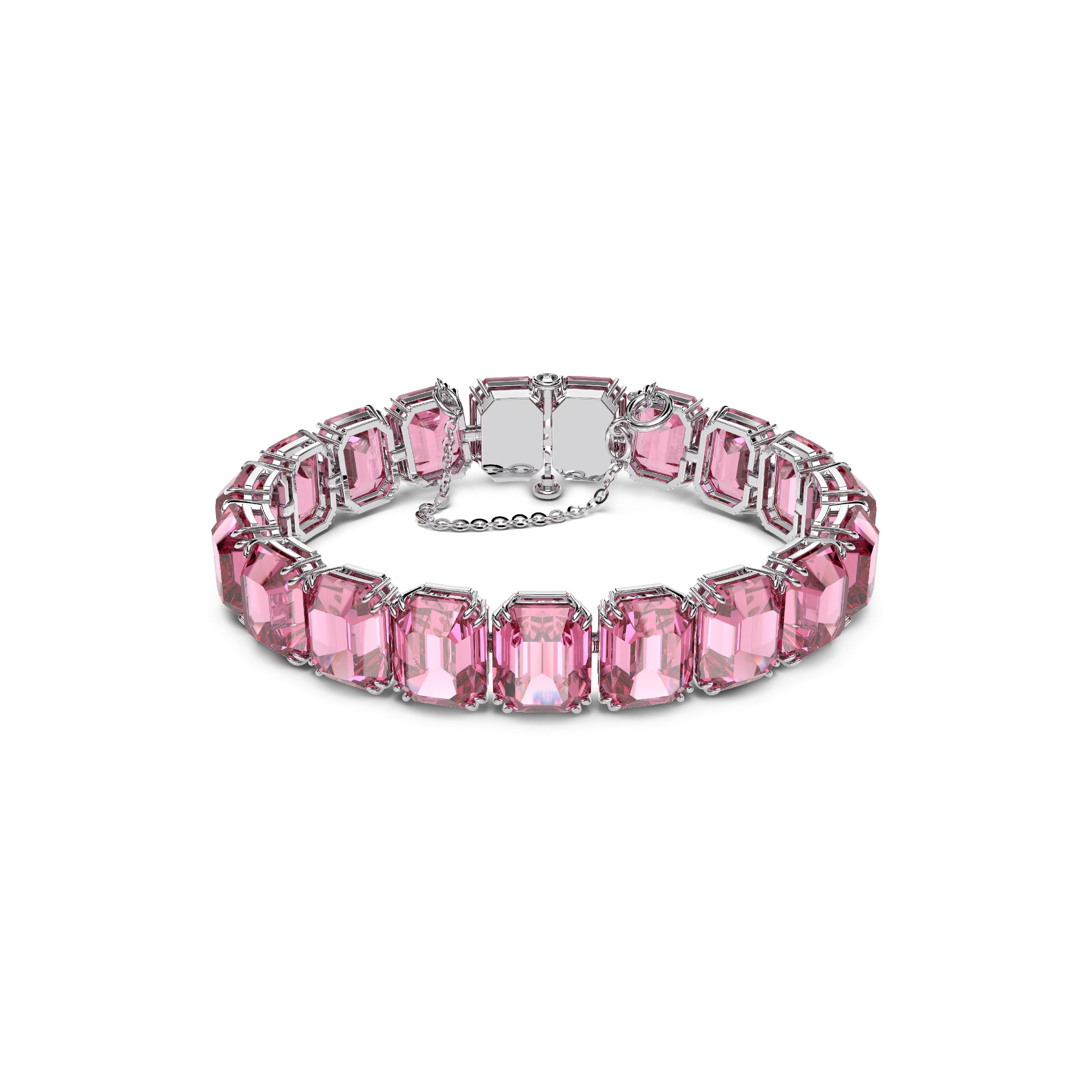 Swarovski Millenia Pink Octagon Cut Rhodium Bracelet