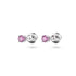 Swarovski Rhodium Stilla Round Cut Purple Earrings