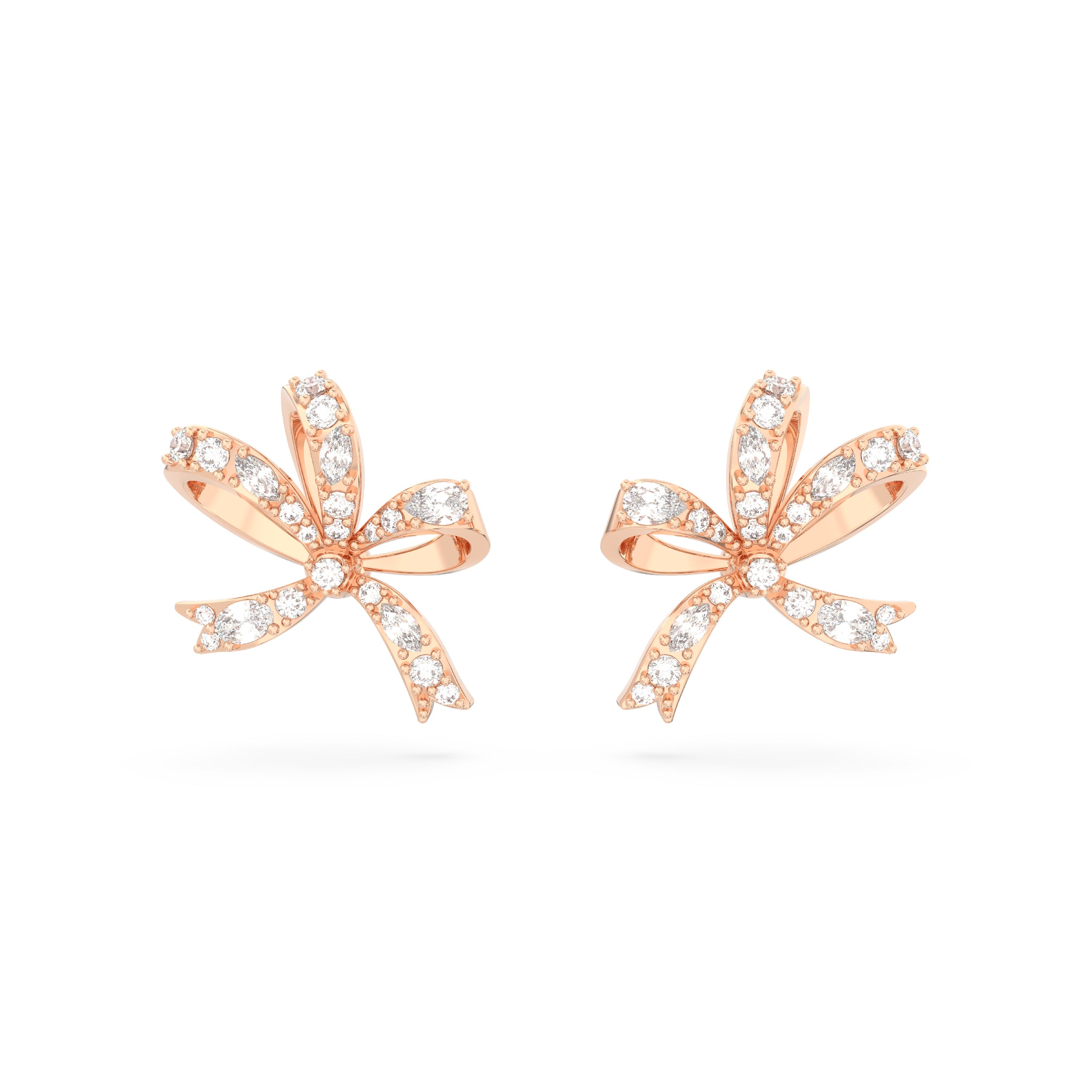 Swarovski Volta Rose Tone White Earrings