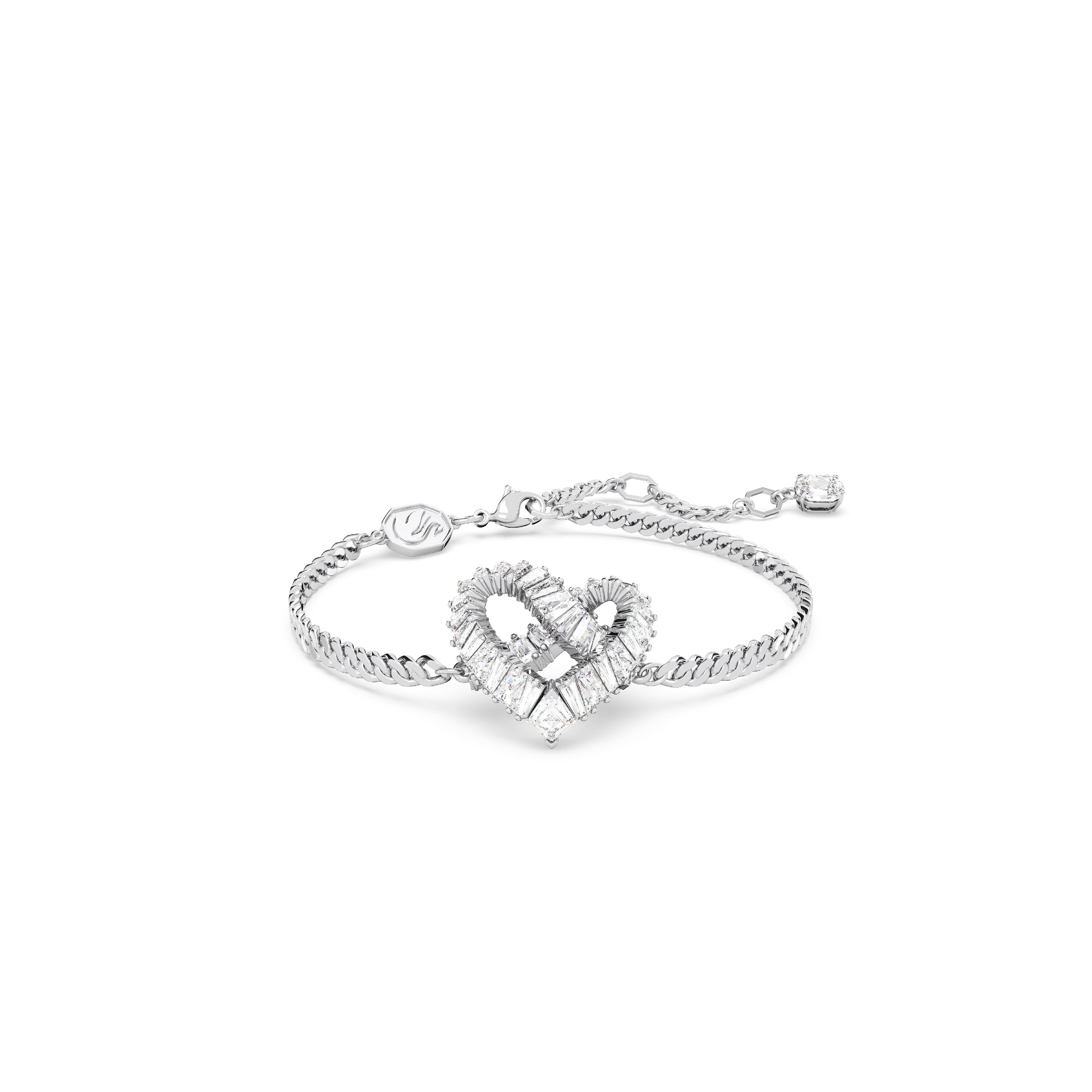 Swarovski Matrix Rhodium White Heart Bracelet