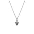 Swarovski Stilla Rhodium Grey Triangle Necklace