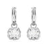 Swarovski Stilla Rhodium Square Cut Drop Earrings