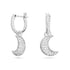 Swarovski Luna Rhodium Drop Earrings