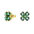 Swarovski Idyllia Gold Tone Green Earrings