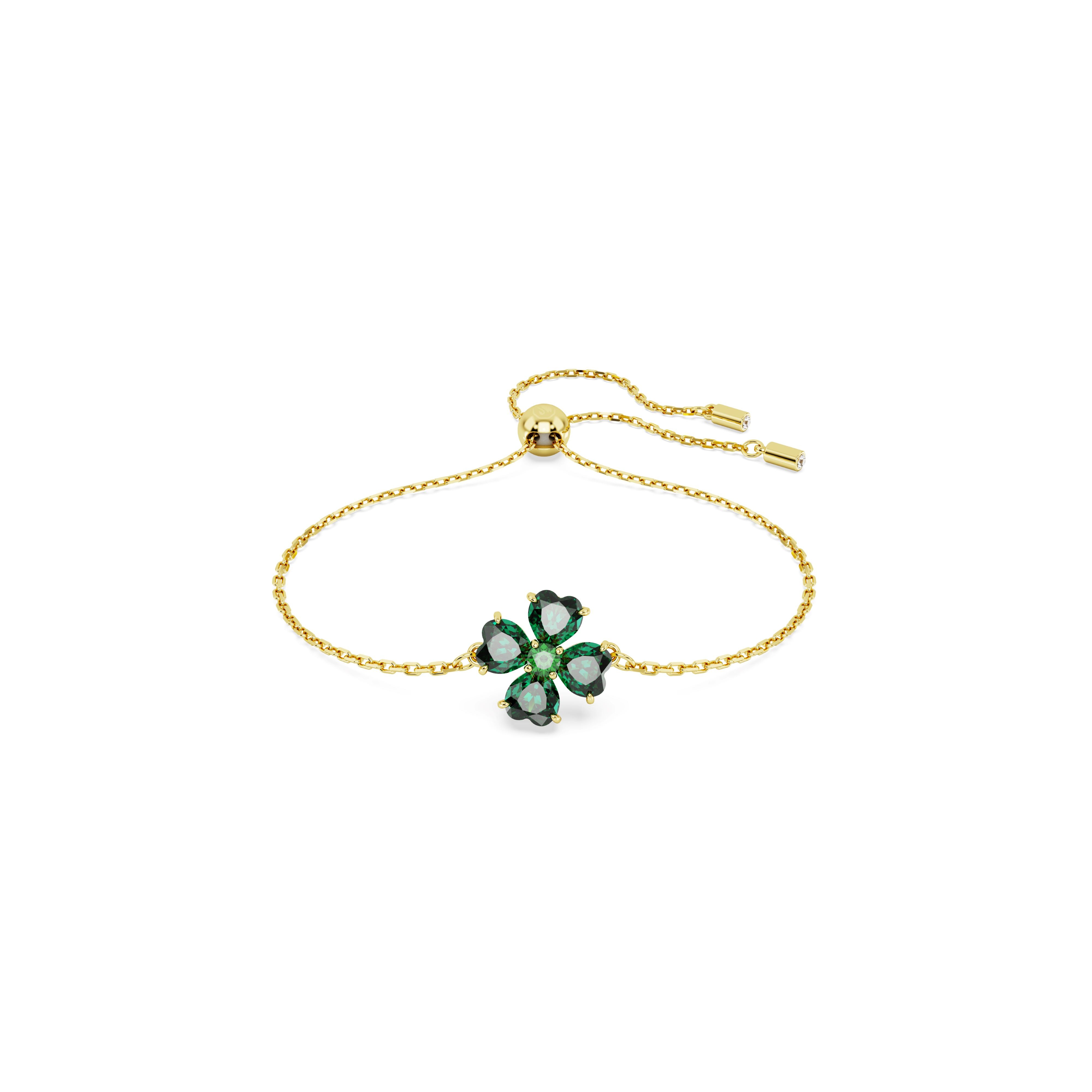 Swarovski Idyllia Gold Tone Green Bracelet