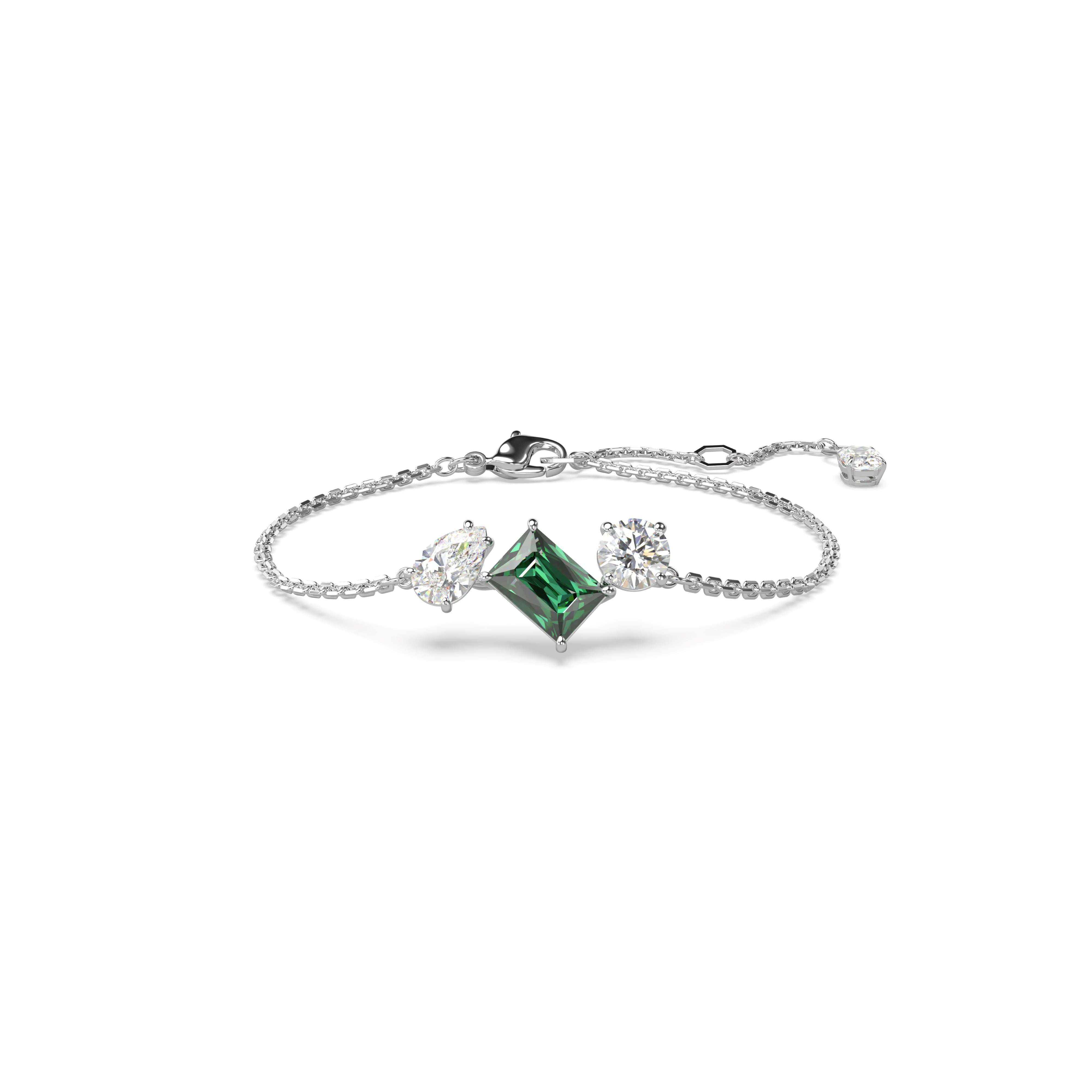 Swarovski Mesmera Rhodium Green Bracelet
