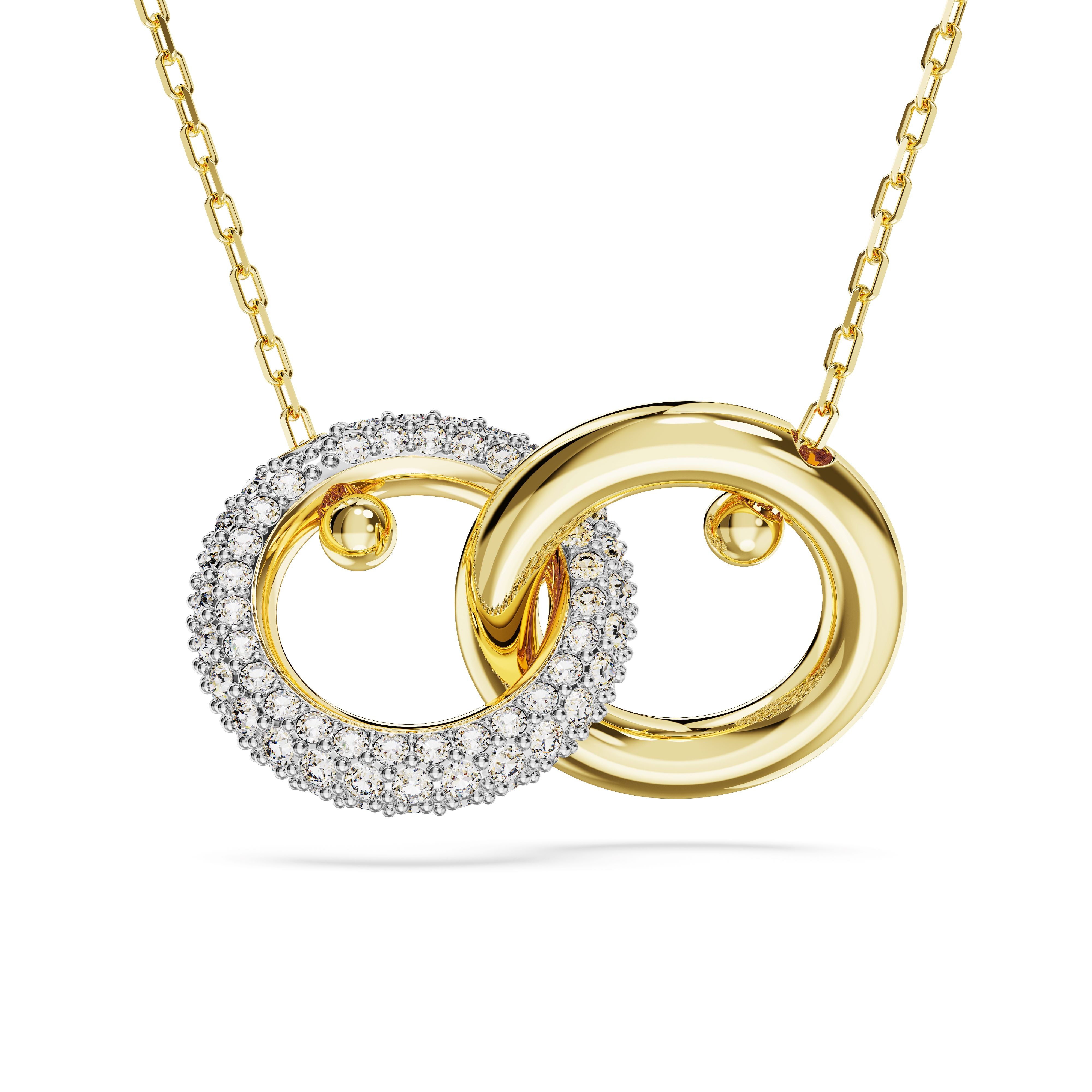 Swarovski Dextera Gold Tone Interlocking Necklace