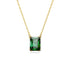 Swarovski Matrix Gold Tone Green Rectangular Necklace