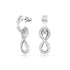 Swarovski Rhodium Hyperbola Infinity Drop Earrings