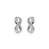 Swarovski Rhodium Hyperbola Infinity Earrings