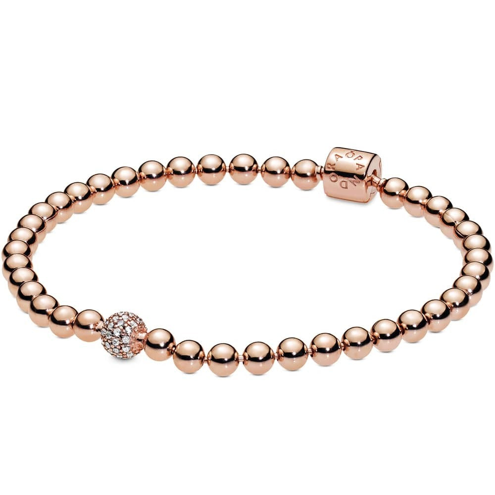 Pandora Rose Beads and Pave Statement Bracelet