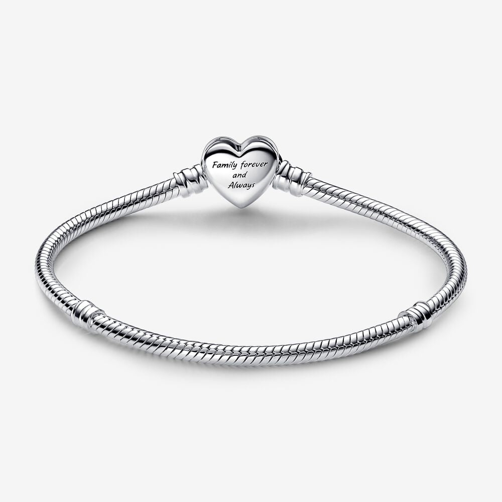 Pandora Pandora Moments Sparkling Infinity Heart Clasp Snake Chain Bracelet