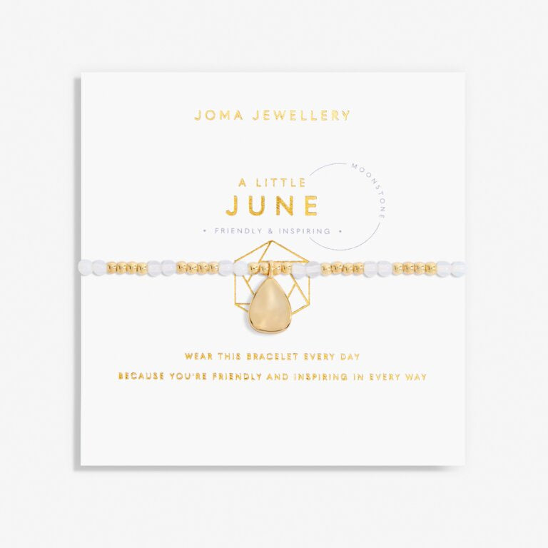 Joma A Little June Birthstone Moonstone Gold Bracelet