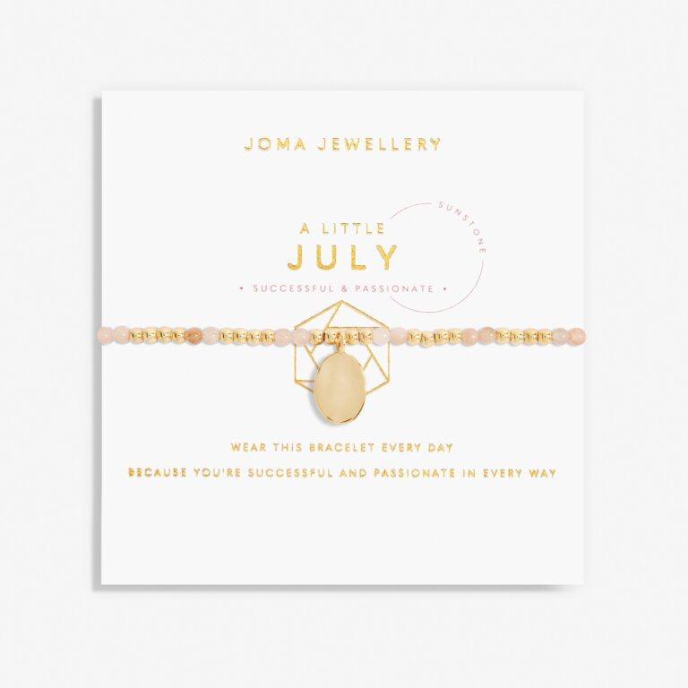 Joma A Little July Birthstone Sunstone Gold Bracelet