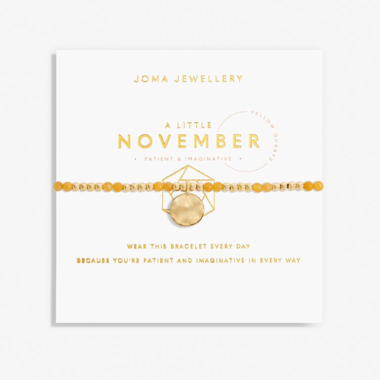 Joma A Little November Birthstone Yellow Quartz Gold Bracelet
