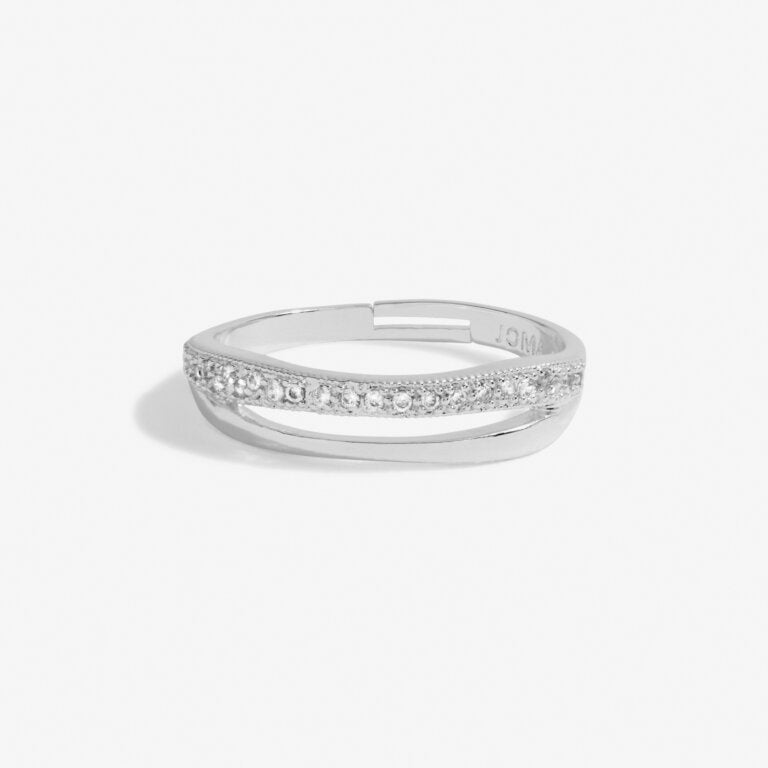 Joma Afterglow Silver Double Ring