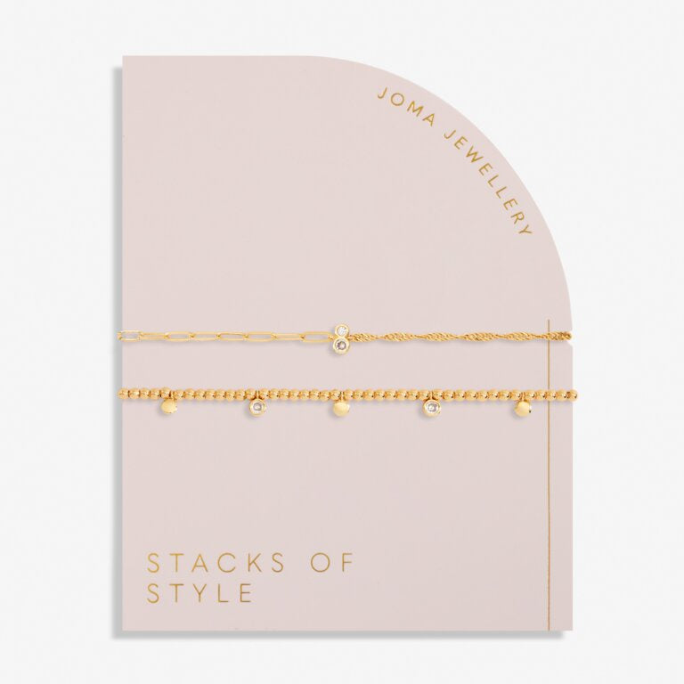 Joma Stacks Of Style Gold CZ Set Of 2 Bracelets