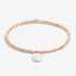 Joma Boho Beads Moon Orange & Silver Bracelet