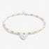 Joma Boho Beads Heart White & Silver Bracelet