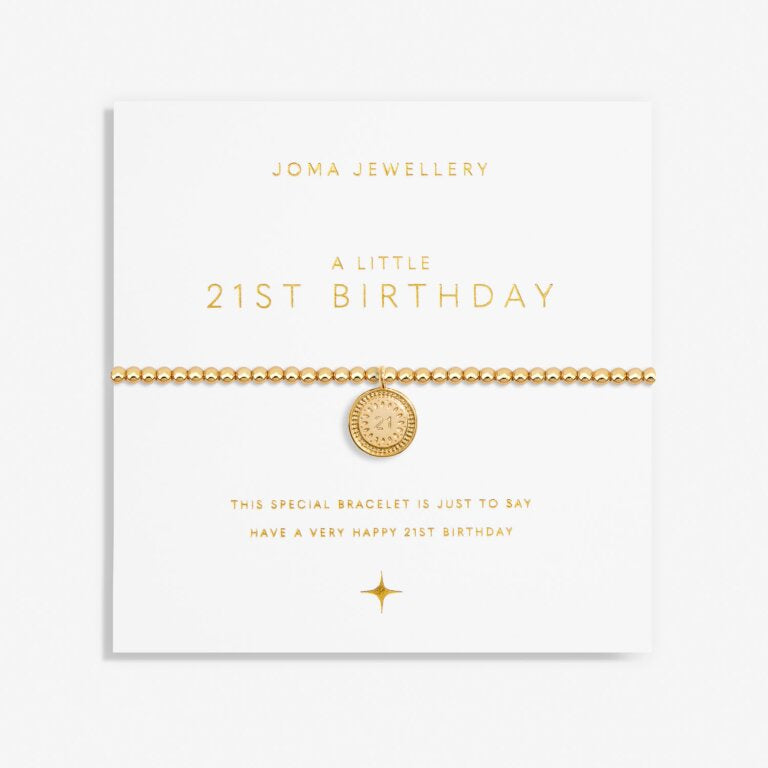 Joma A Little Gold 21st Birthday Bracelet