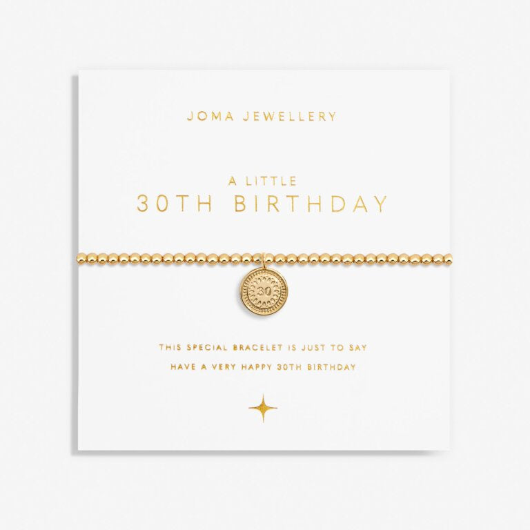 Joma A Little Gold 30th Birthday Bracelet