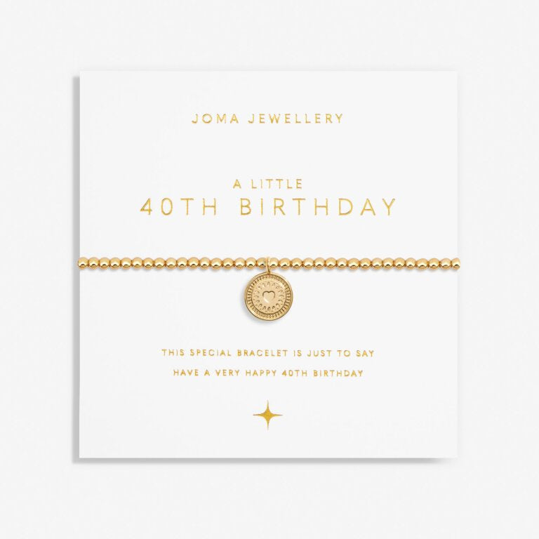 Joma A Little Gold 40th Birthday Bracelet