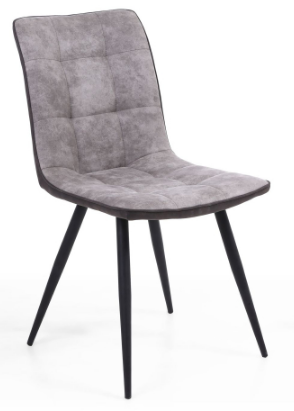 Umbria Light Grey Suede Dining Chair
