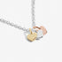 Joma Mini Charms Three Tone Hearts Silver Necklace