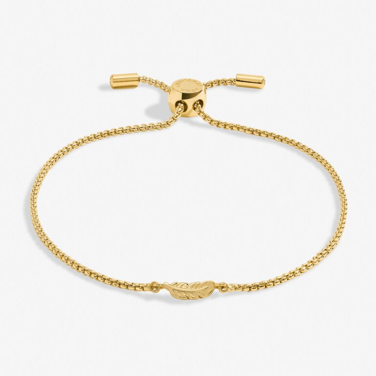 Joma Mini Charms Feather Gold Bracelet